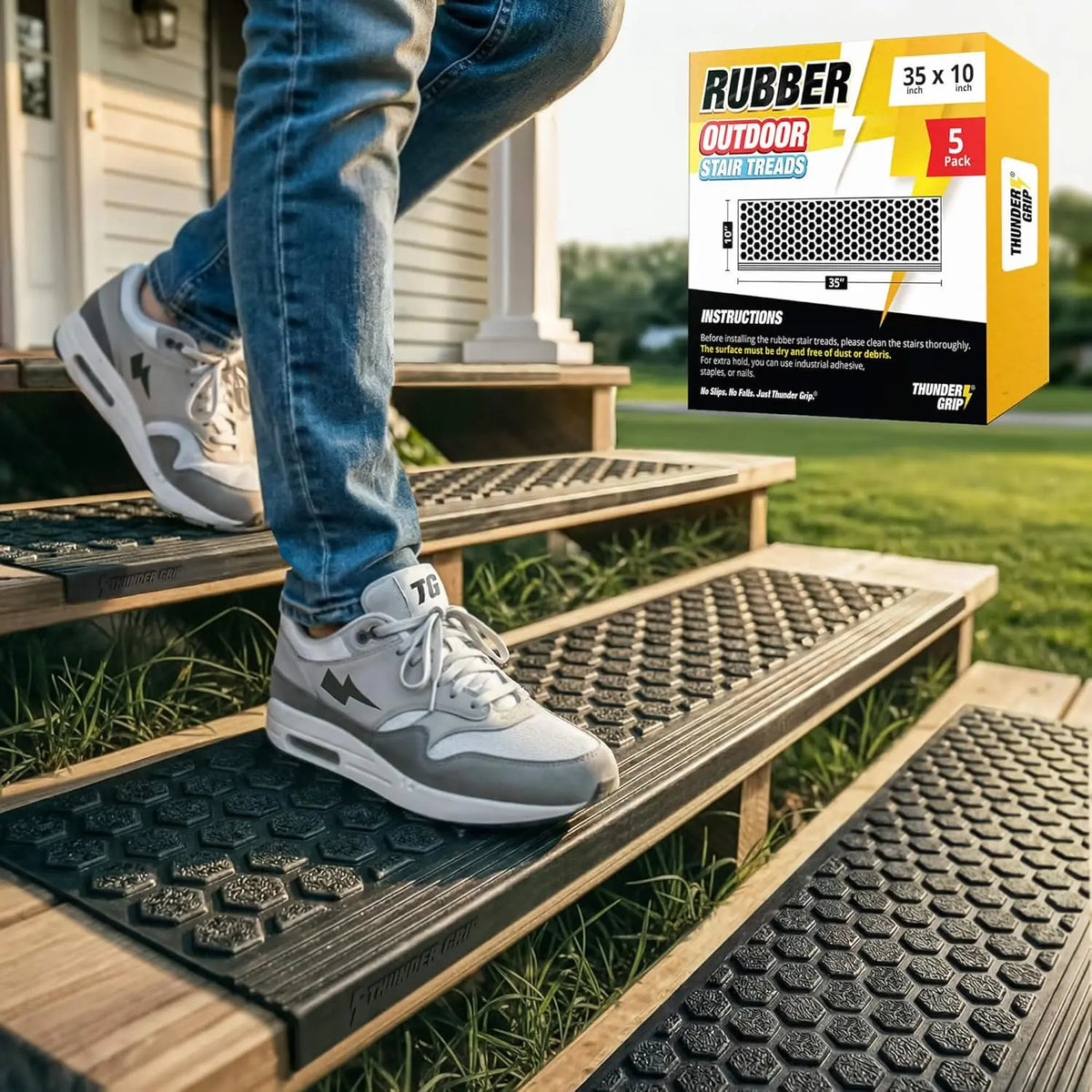 Thunder Grip Rubber Stair Treads Thunder Grip