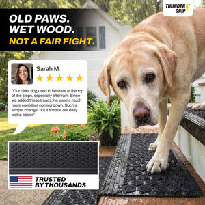 Thunder Grip Heavy-Duty Rubber Stair Treads for Outdoor Thunder Grip