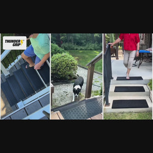 Thunder Grip Heavy-Duty Rubber Stair Treads for Outdoor